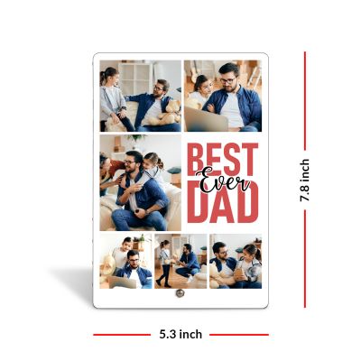 Personalized Best Dad Ever Collage Photo Frame Gift For Fathers Day Birthday Gift For Dad from Daughter & Son Memorable Gift For Dad